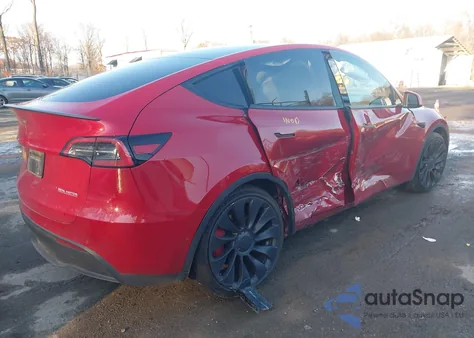 2022 Tesla Model Y Performance Dual Motor All-Wheel Drive из США, поврежденный, VIN 7SAYGDEF7NF376953
